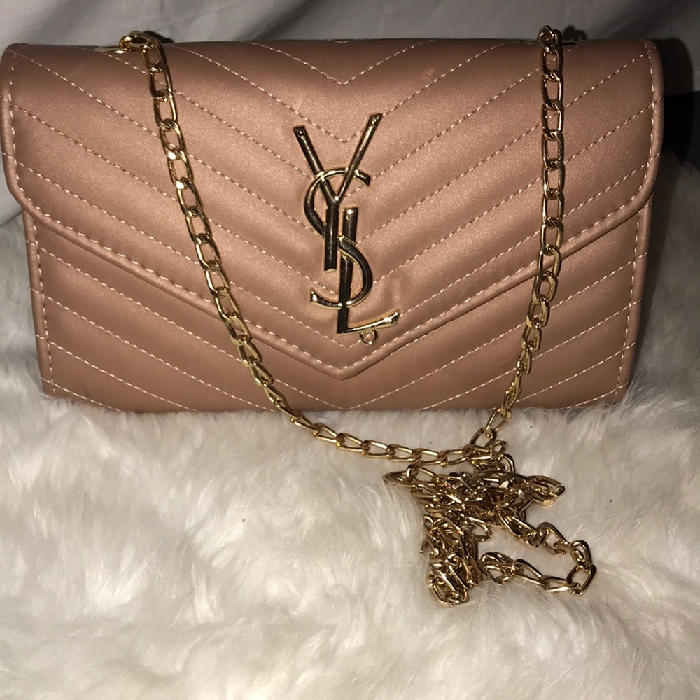 YSL Large Envelope Bag Rose Gold